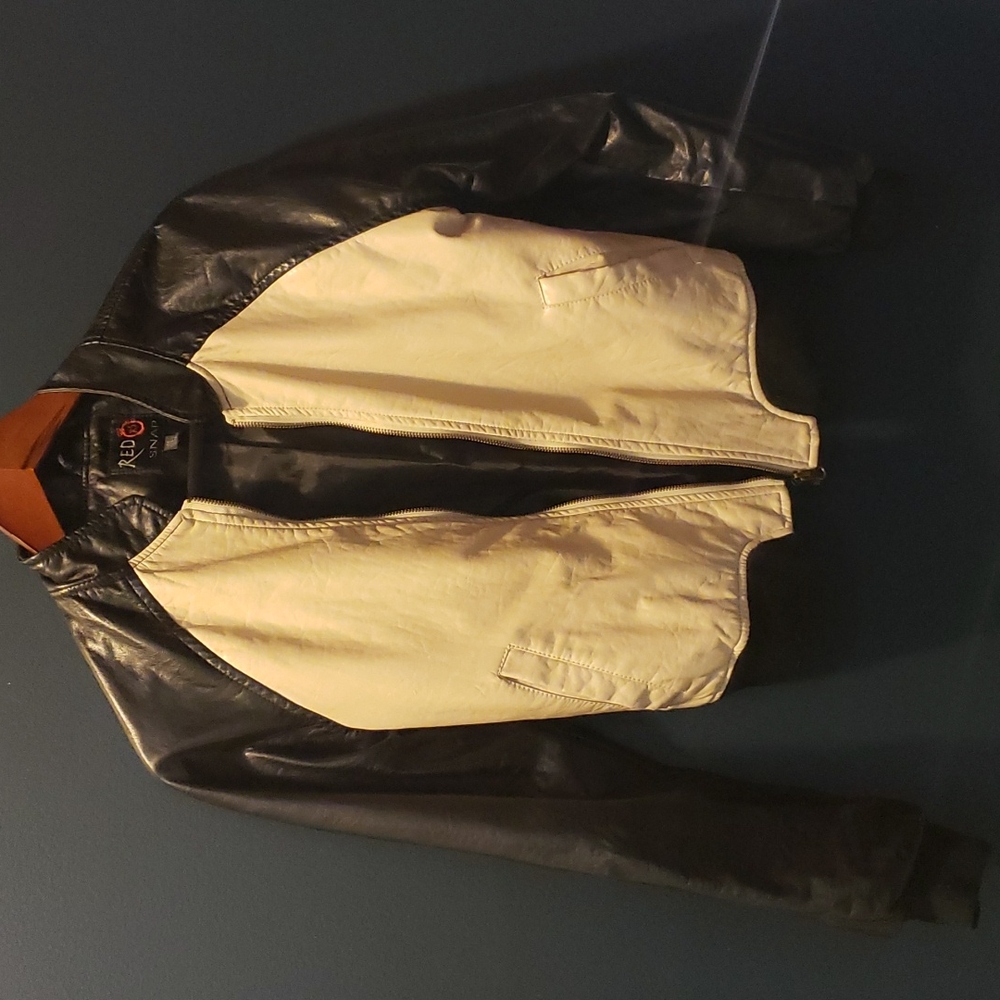 Black and blush motorcycle bomber jacket